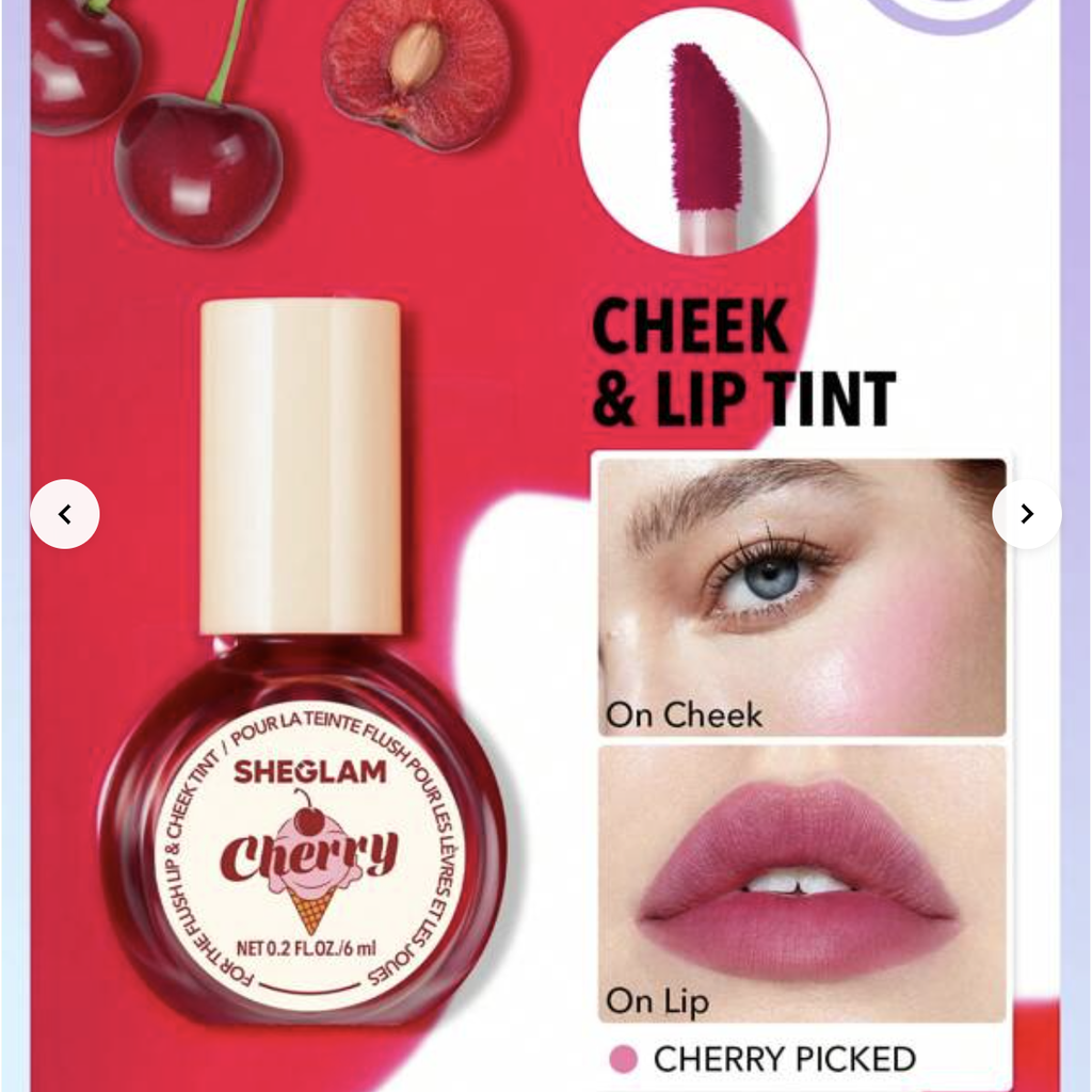 SHEGLAM For The Flush Lip & Cheek Tint - Cherry Picked
